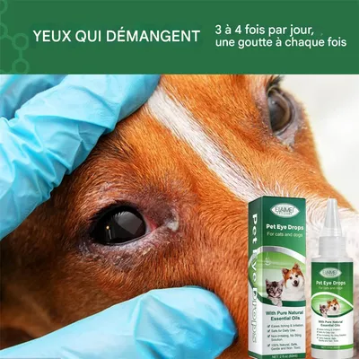 FurryFusion Gouttes oculaires pour animaux de compagnie