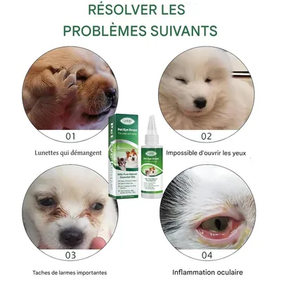 FurryFusion Gouttes oculaires pour animaux de compagnie