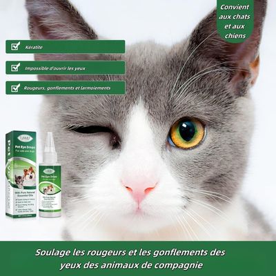FurryFusion Gouttes oculaires pour animaux de compagnie