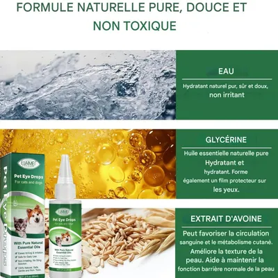 FurryFusion Gouttes oculaires pour animaux de compagnie