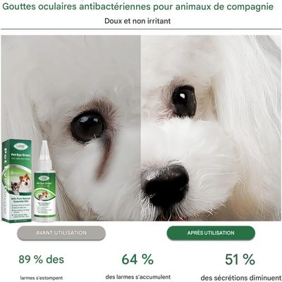 FurryFusion Gouttes oculaires pour animaux de compagnie