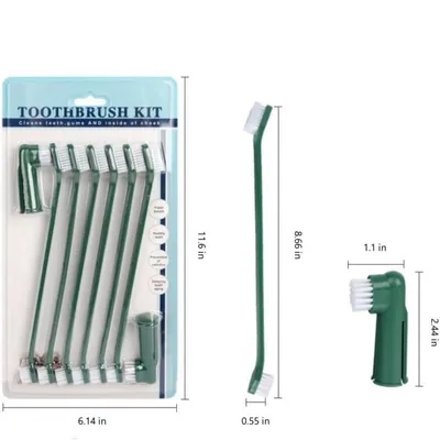 FurryFusion Kit de brosse à dents pour chien