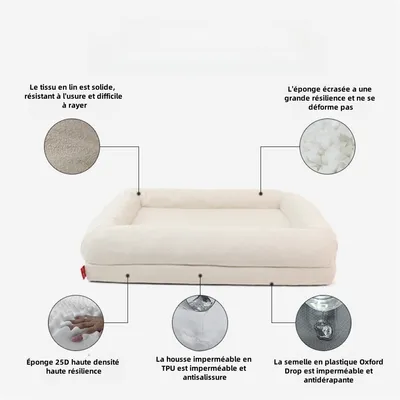 IntiMeg Lit pour chien en mousse mémoire démontable IntiMeg Lit pour chien en mousse mémoire démontable