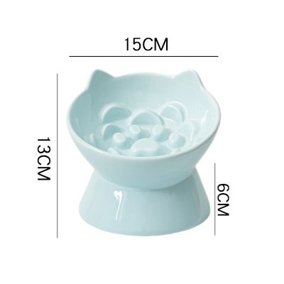 UAMLY Céramique gamelle pour chat à alimentation lente, surélevée