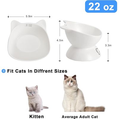 UAMLY Gamelle surélevée en céramique pour Chat