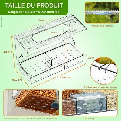 FurryFusion Mangeoire à oiseaux