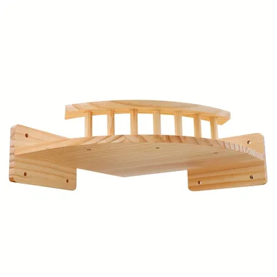 UAMLY Perchoir mural en bois massif pour chat