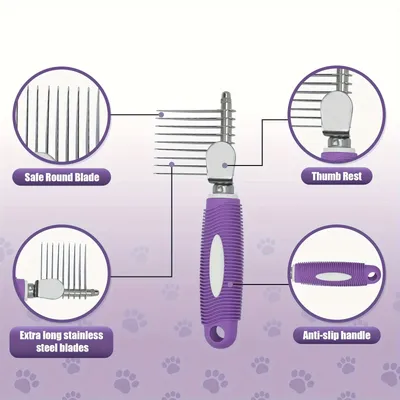 UAMLY Brosse à poils longs pour animaux de compagnie