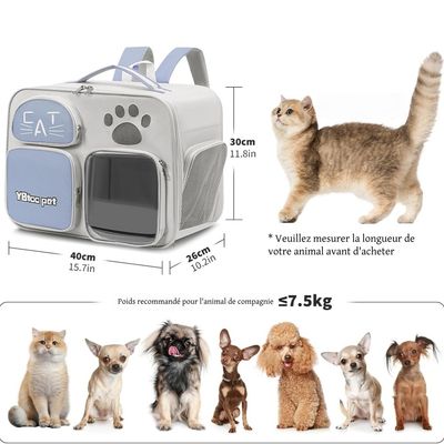 FurryFusion Sac à dos pour chien et chat