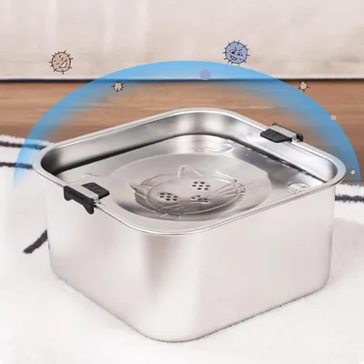 IntiMeg Bebedero para perros de acero inoxidable de 3 litros