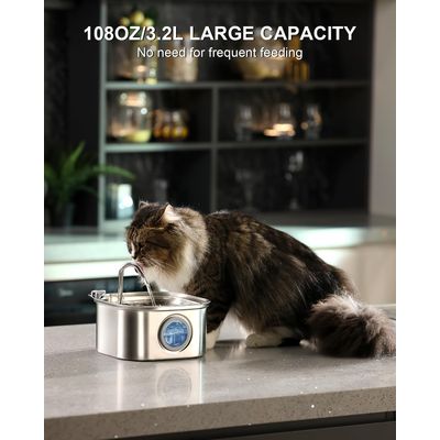 IntiMeg Fontaine à Eau pour Animaux de Compagnie 3.2L