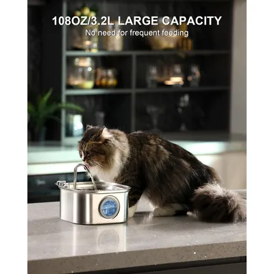 IntiMeg Fontaine à Eau pour Animaux de Compagnie 3.2L