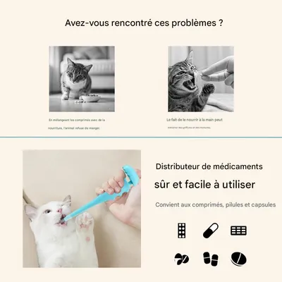 FurryFusion Distributeur de médicaments pour chien et chat