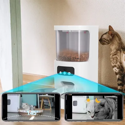 IntiMeg Distributeur de nourriture -  Avec connexion WiFi - 4Litres