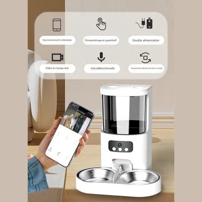 IntiMeg Distributeur de nourriture -  Avec connexion WiFi - 4Litres