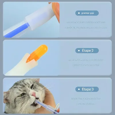 FurryFusion Distributeur de médicaments pour chien et chat Pack de 2