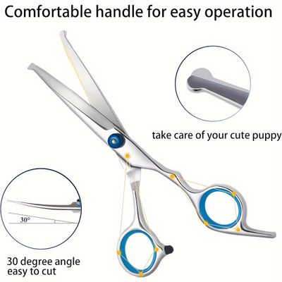 UAMLY Ciseaux de toilettage pour chiens en acier inoxydable