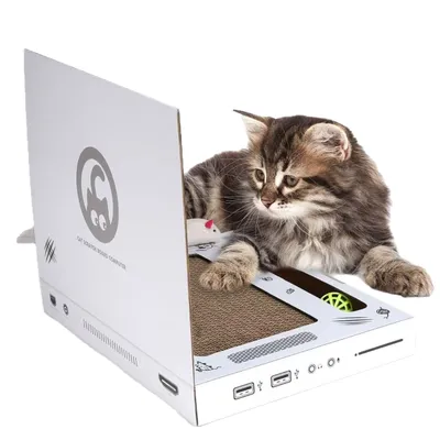 UAMLY Griffoir en carton pour chat, jouet pour ordinateur portable