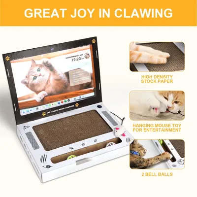 UAMLY Griffoir en carton pour chat, jouet pour ordinateur portable