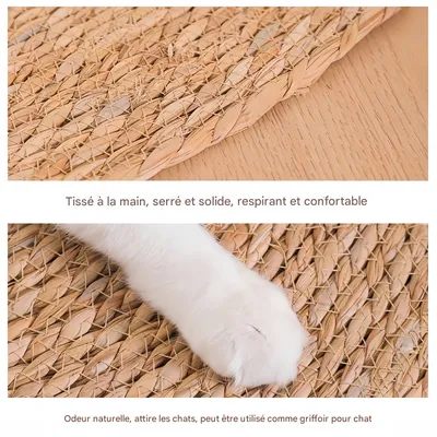 FurryFusion Tapis griffoir rond pour chat