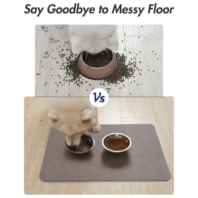 UAMLY Tapis d'alimentation absorbant pour animaux de compagnie
