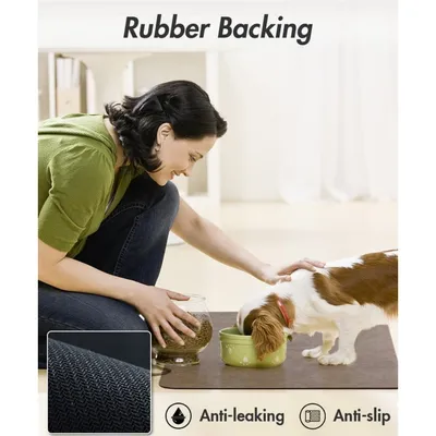 UAMLY Tapis d'alimentation absorbant pour animaux de compagnie