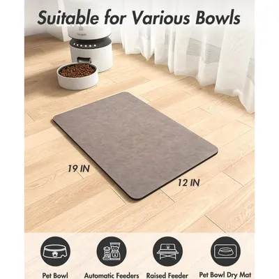 UAMLY Tapis d'alimentation absorbant pour animaux de compagnie