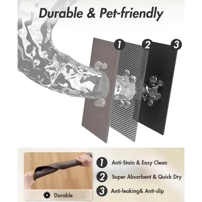 UAMLY Tapis d'alimentation absorbant pour animaux de compagnie