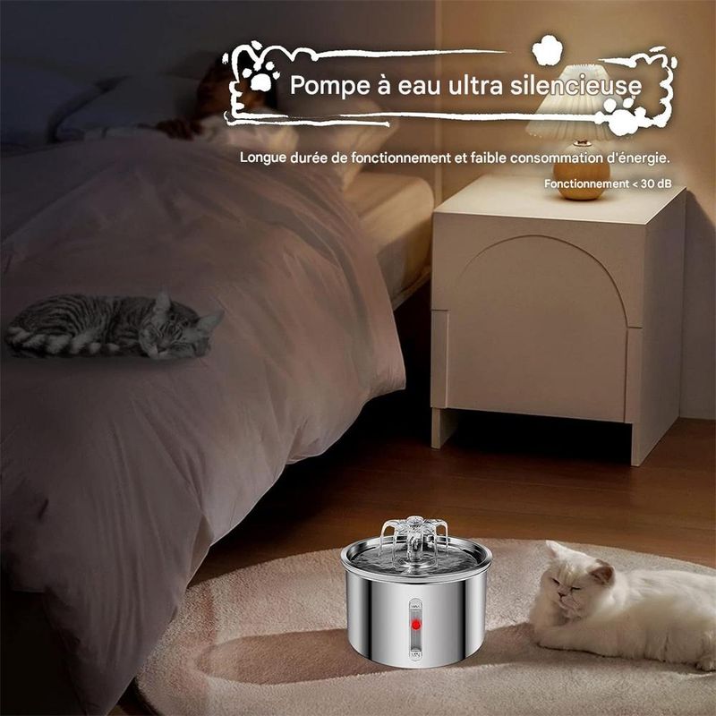 IntiMeg Fontaine à eau pour chats et chiens