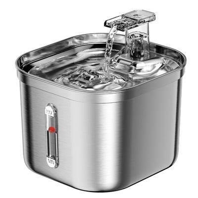 IntiMeg Fontaine à eau pour chats et chiens en acier inoxydable Waterer