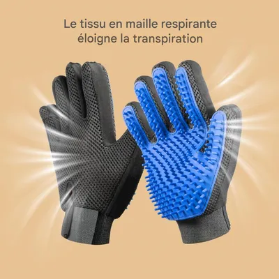 FurryFusion Gant de toilettage pour animaux de compagnie