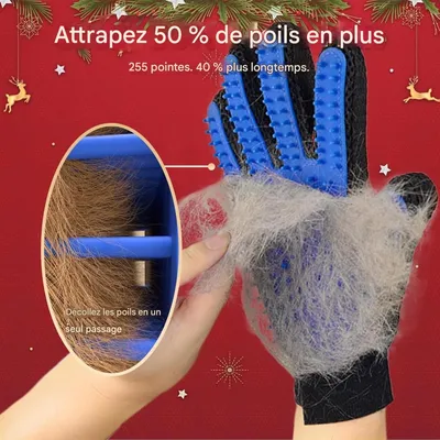 FurryFusion Gant de toilettage pour animaux de compagnie