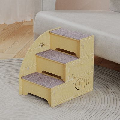 Izefia Escalier en bois massif pour animaux de compagnie