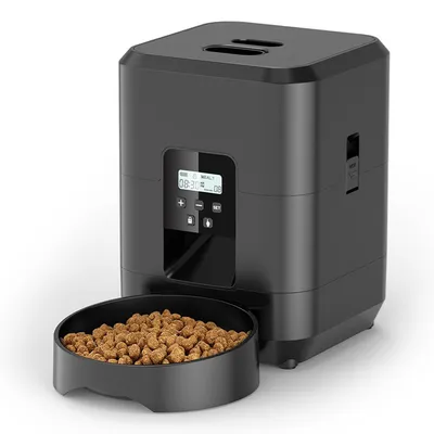 Izefia Distributeur intelligent de nourriture pour animaux, noir