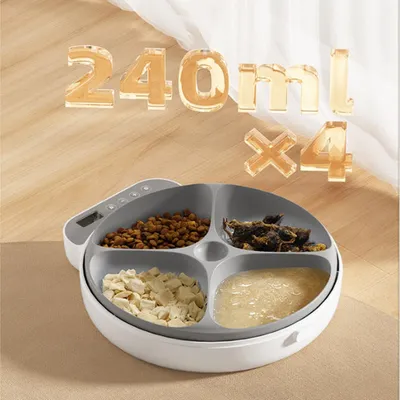Izefia Distributeur de nourriture pour animaux, blanc
