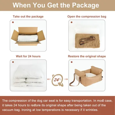 Izefia Siège auto amovible pour animaux de compagnie