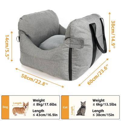 Izefia Siège auto amovible pour animaux de compagnie