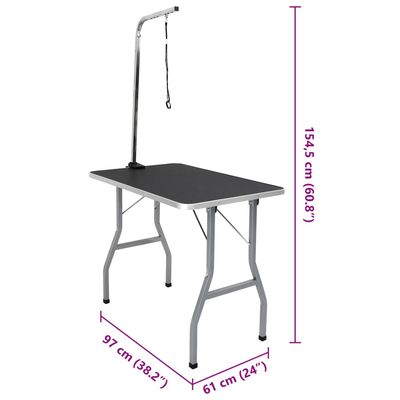 Iokheira Table de toilettage et de bain réglable pour chiens et chats