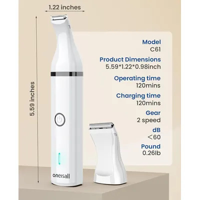 Tondeuse pour pattes Oneisall N5 2-en-1 - Toilettage pour chiens