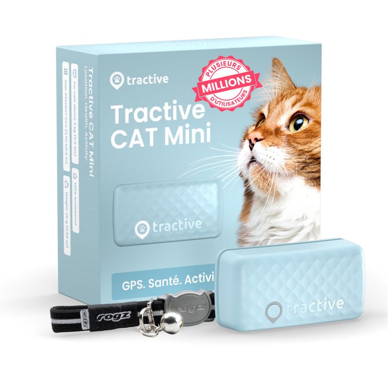 Tractive CAT Mini Collier GPS connecté pour chat avec suivi santé – Menthe