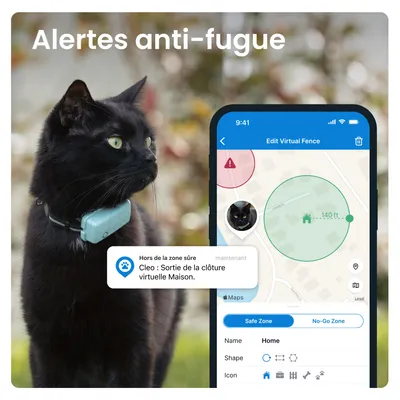 Tractive CAT Mini Collier GPS connecté pour chat avec suivi santé – Menthe
