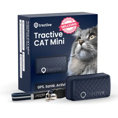 Tractive CAT Mini Collier GPS pour chat avec suivi santé - Bleu foncé