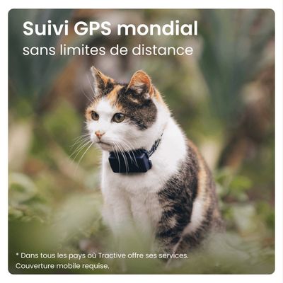Tractive CAT Mini Collier GPS pour chat avec suivi santé - Bleu foncé