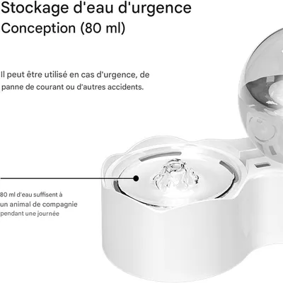 Petopia Fontaine à Eau Silencieuse Chat Chien 2.2L
