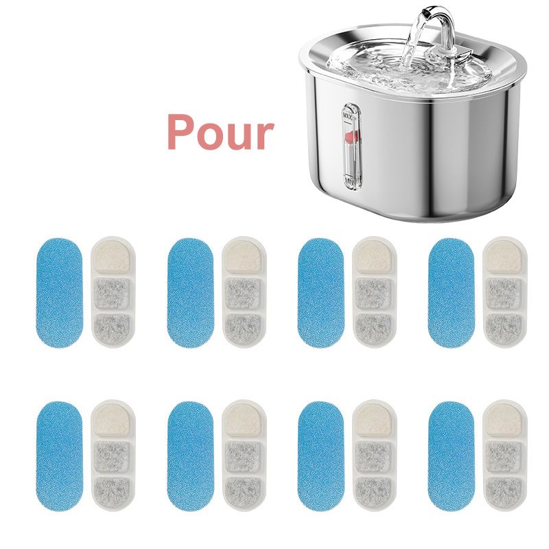 PurrfectFun Fontaine à eau pour chat avec fenêtre de niveau d'eau