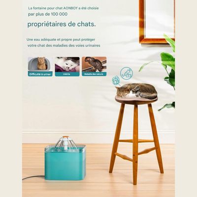Petopia Fontaine 2L -  LED Filtration Multiple 3 Modes