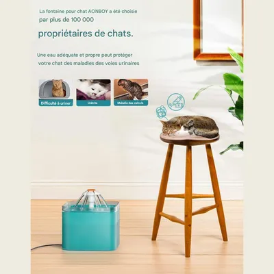 Petopia Fontaine 2L -  LED Filtration Multiple 3 Modes