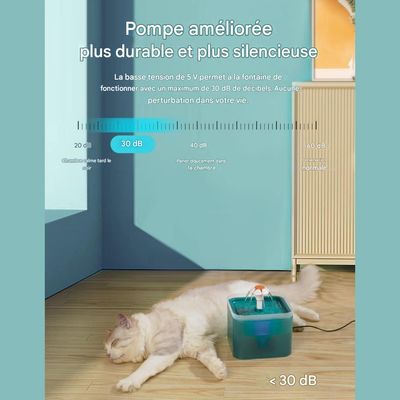 Petopia Fontaine 2L -  LED Filtration Multiple 3 Modes