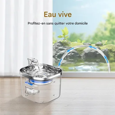 Petopia Fontaine à Eau 2L pour Chat avec Filtration 10 Couches
