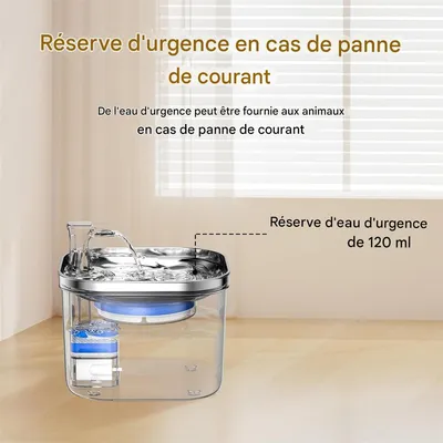 Petopia Fontaine à Eau 2L pour Chat avec Filtration 10 Couches